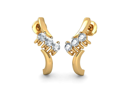 Gold Plated | Cubic Zirconia Set Stud Earrings